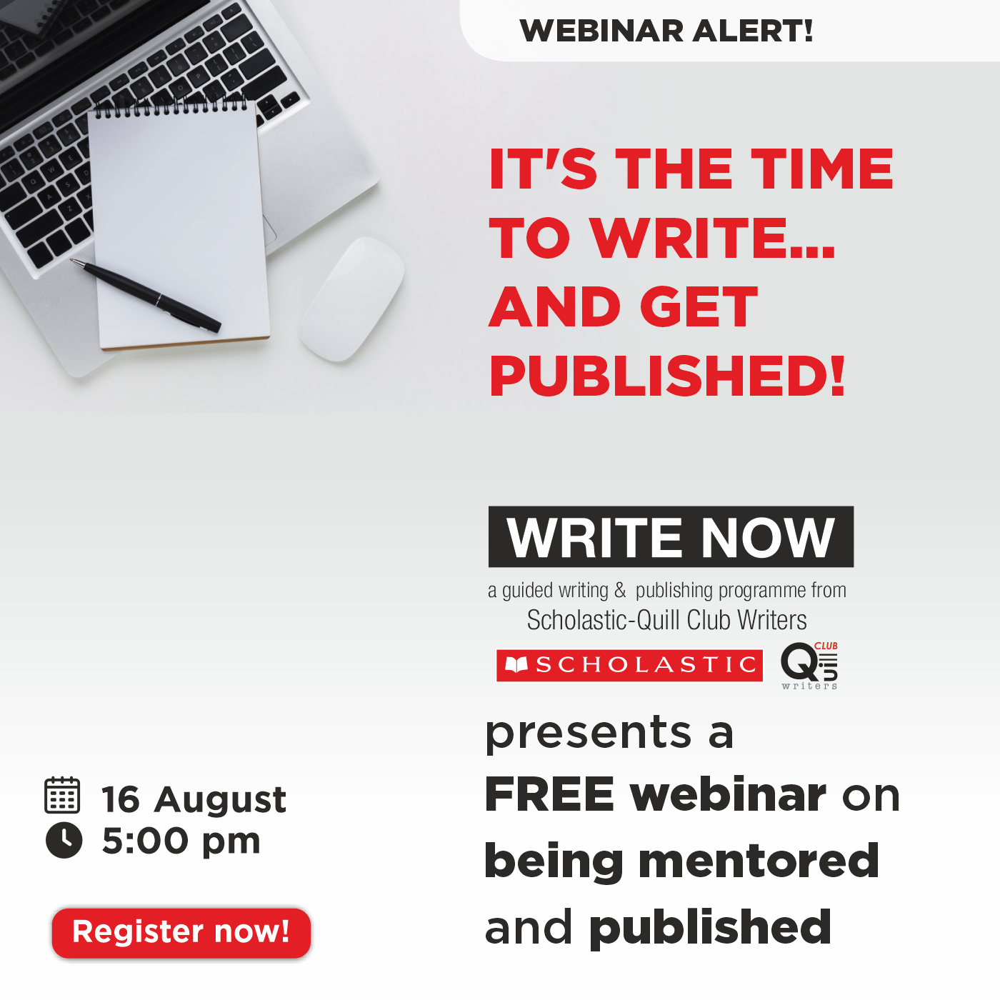 WEBINAR – GUIDED WRITING AND PUBLISHING PROGRAMME