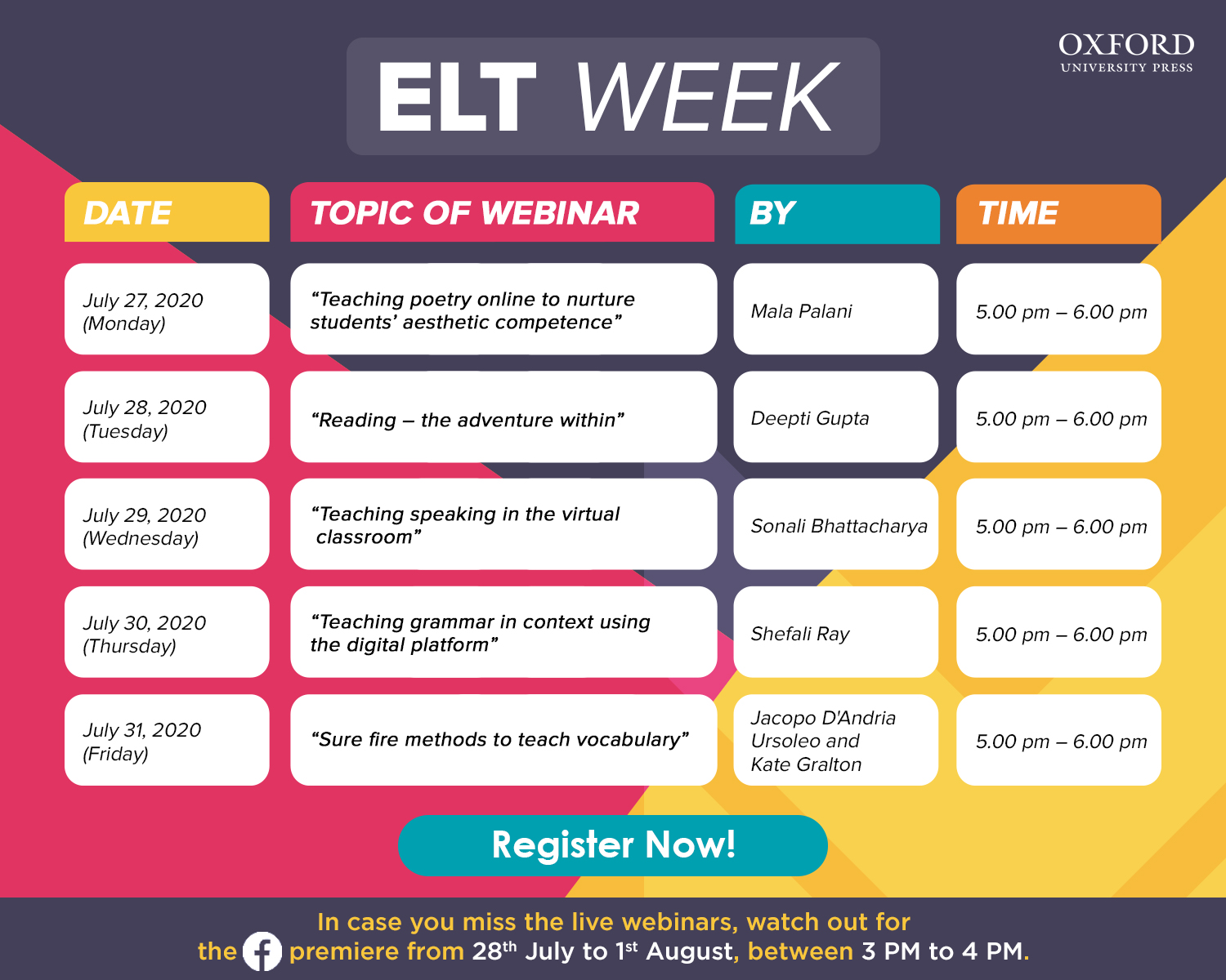 ELT SERIES BY OXFORD UNIVERSITY PRESS