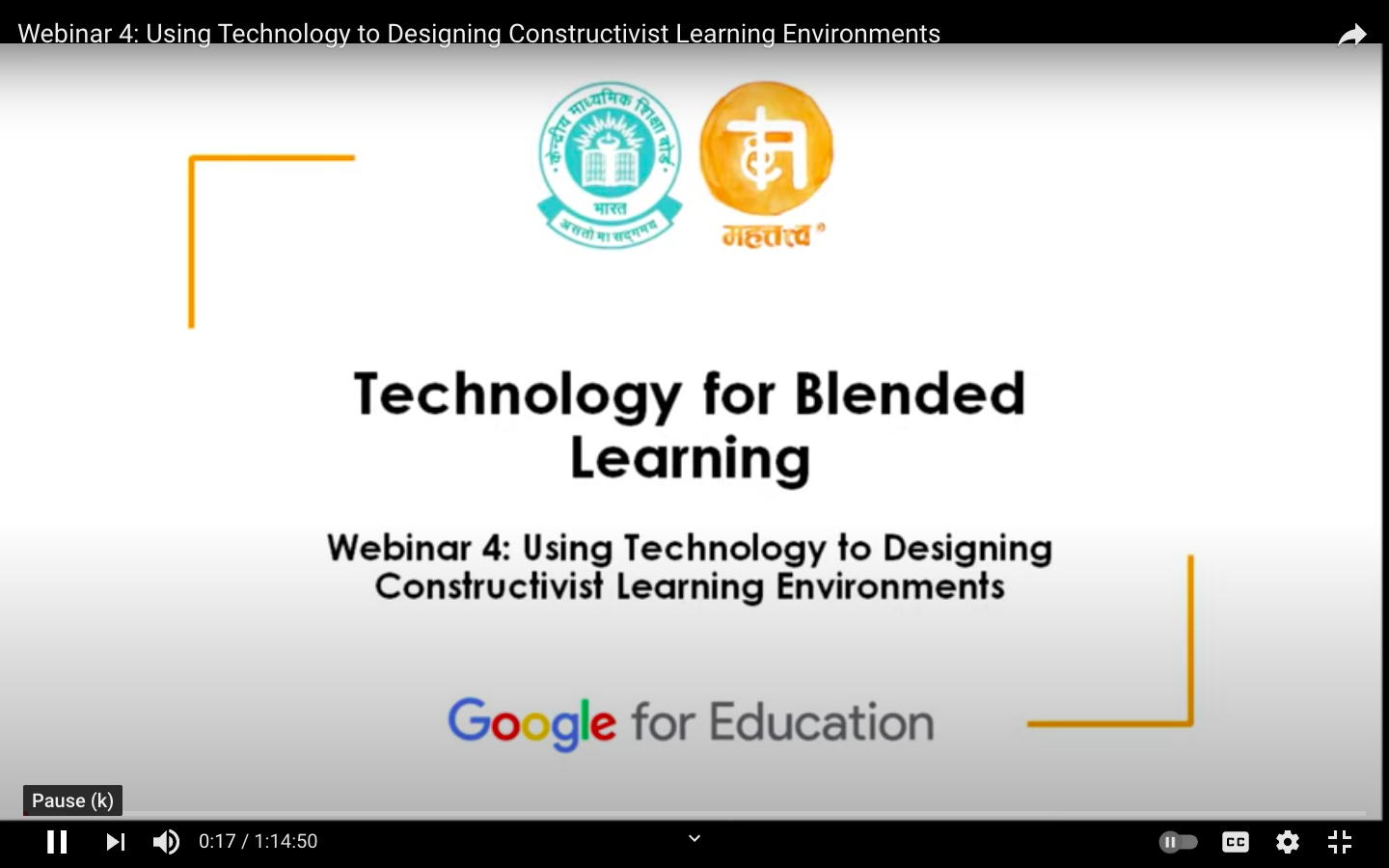 WEBINAR – TECHNOLOGY FOR BLENDED LEARNING