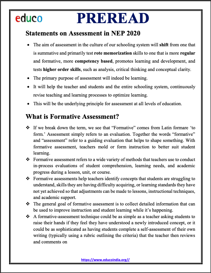 WEBINAR – DIFFERENT TYPES OF FORMATIVE ASSESSMENTS
