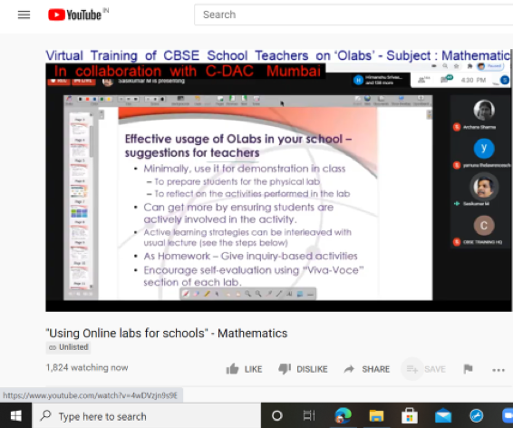 CBSE WEBINAR – OLABS; MATHEMATICS