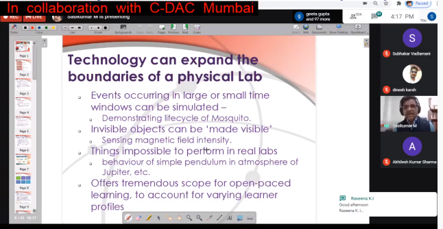 WORKSHOP- VIRTUAL TRAINING OF CBSE SCHOOL TEACHERS ON ‘OLABS’