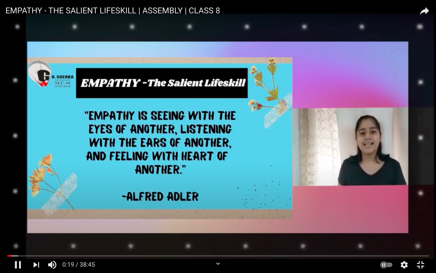 ASSEMBLY – EMPATHY; THE SALIENT LIFESKILL