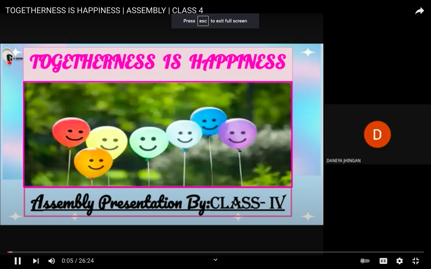 ASSEMBLY- ‘TOGETHERNESS IS HAPPINESS’
